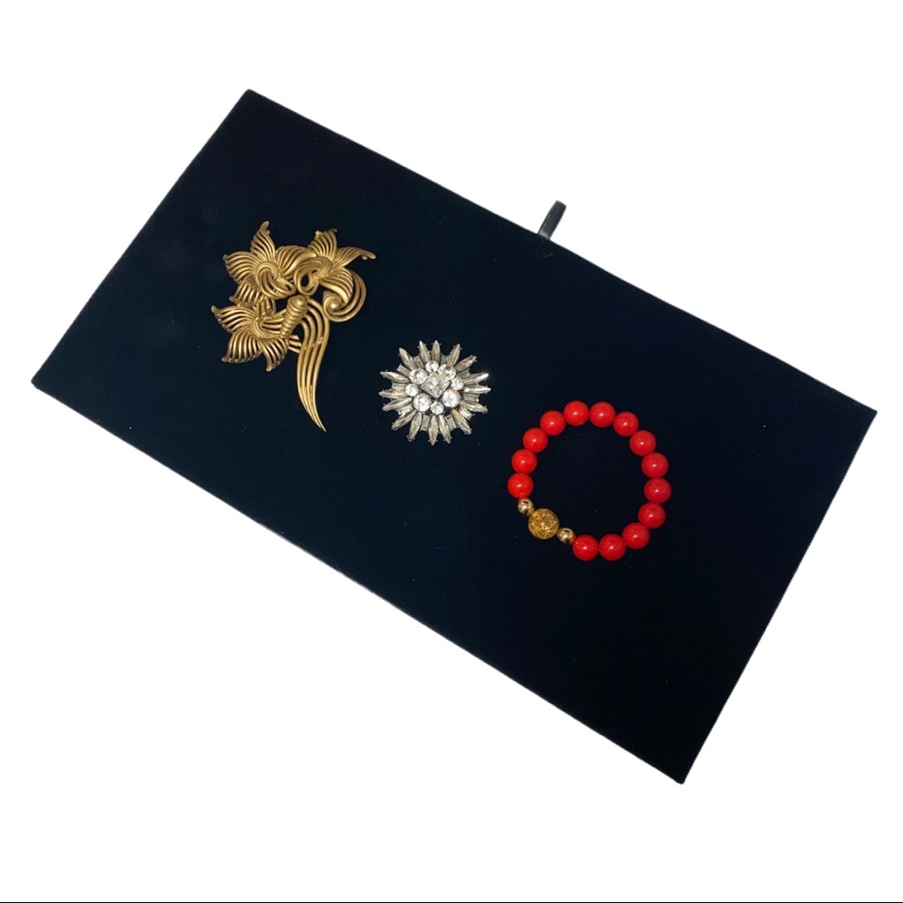 14”x7.5” Premium Black Velvet Jewelry Display Tray